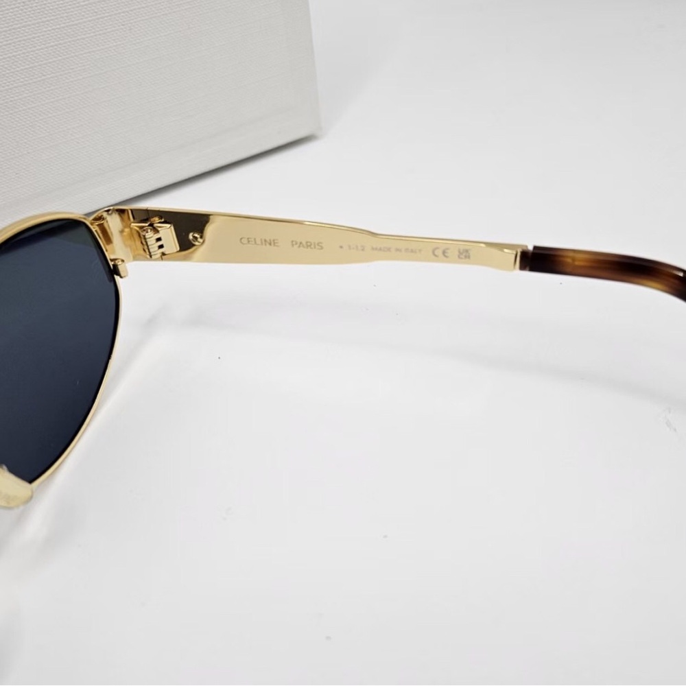 Celine black and gold contrast sunglasses high-end texture - Picture 3 of 7